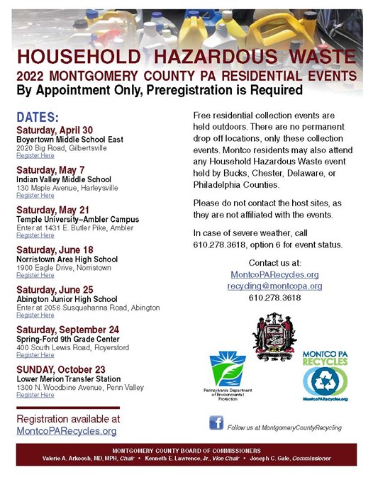 Montgomery County Recycling Information & Collection Events Lower