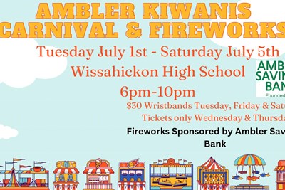 2025 Kiwanis Club of Ambler Carnival & Fireworks - Road Restriction Information