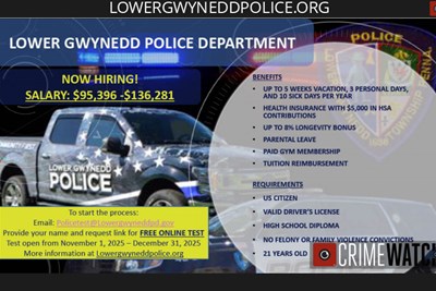 Lower Gwynedd Police Department Hiring