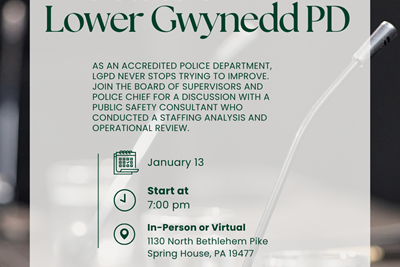 Public Discussion: The State of Lower Gwynedd PD