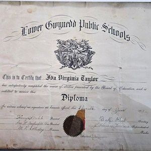 Ida Virgina Taylor Lower Gwynedd Public Schools Diploma 1918